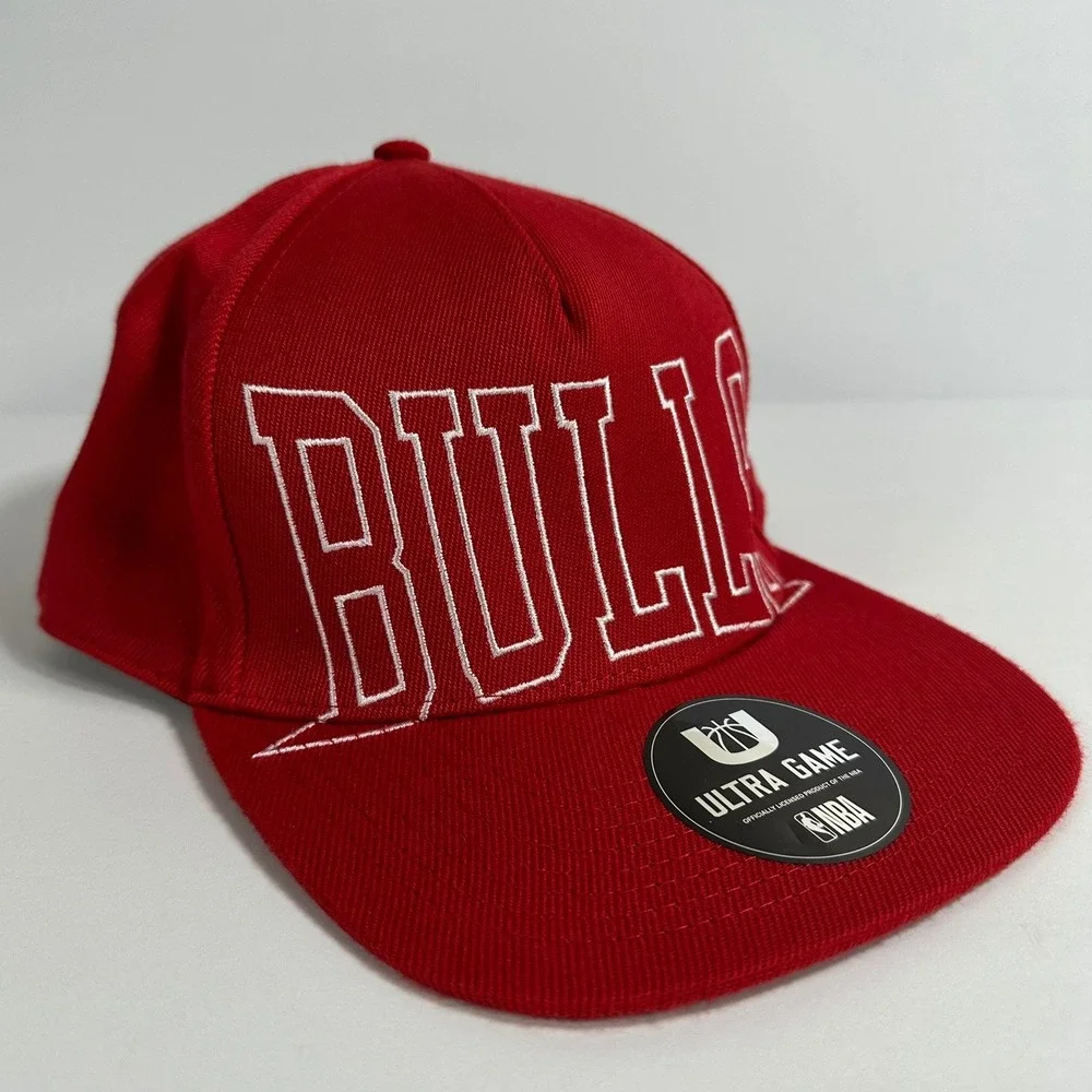 Chicago Bulls Ultra Game NBA Red Snapback Hat Cap Adjustable Adult‎ OSFM